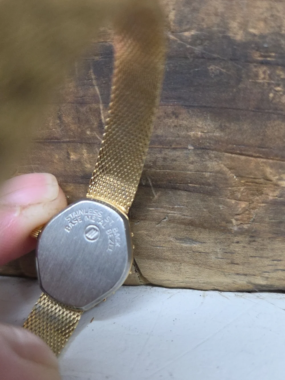 Geneva Gold-Tone With Ruby Accent Women's Watch